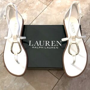 NIB Lauren Nanine Leather Sandal Sz 7